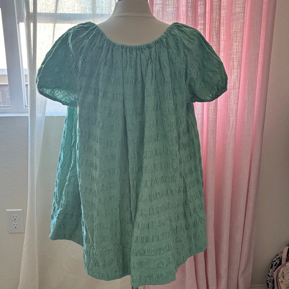 Anthropologie Maeve Gingham mini swing dress - Picture 7 of 7